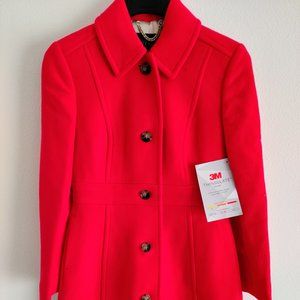 NWT J.Crew Classic lady day coat in Electric Red